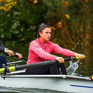 Au centre, Marie Pachebat, licenciée à l'Aviron Bayonnais, fait aussi partie de l'équipe de France Espoir